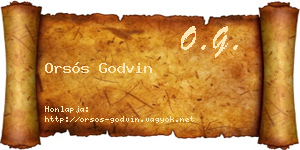 Orsós Godvin névjegykártya